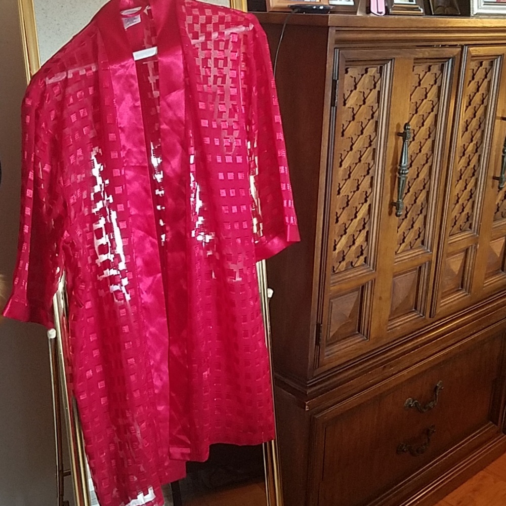 Red Women's Robe - Picture 3 of 3